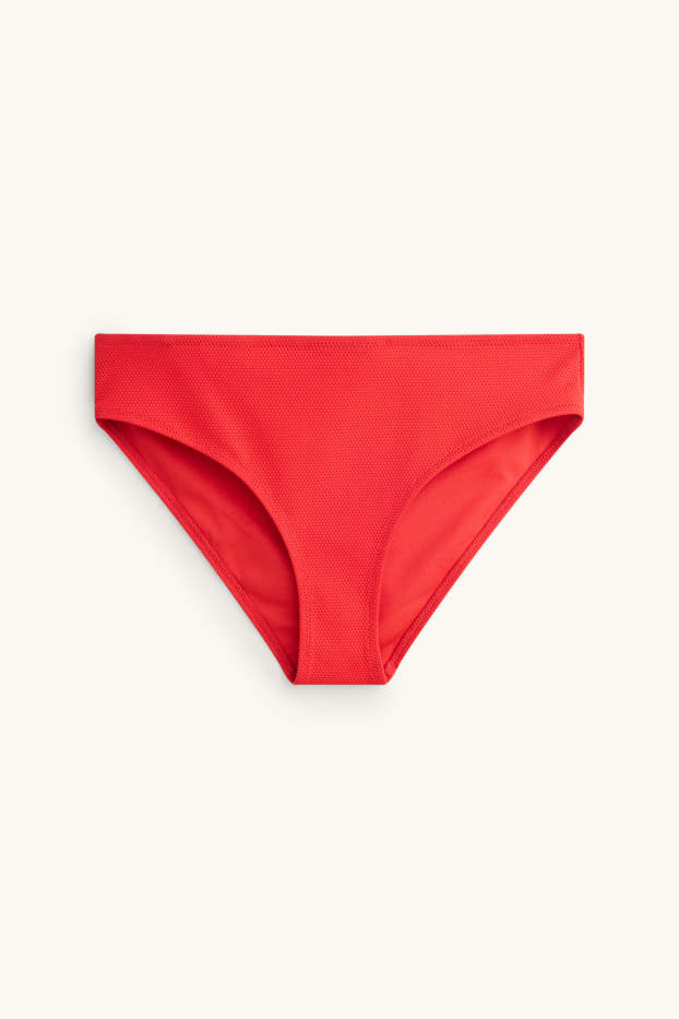 Donna - Slip bikini - vita media - LYCRA® XTRA LIFE™ - rosso
