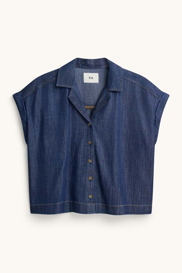 Femei - Bluză din denim - denim-albastru închis