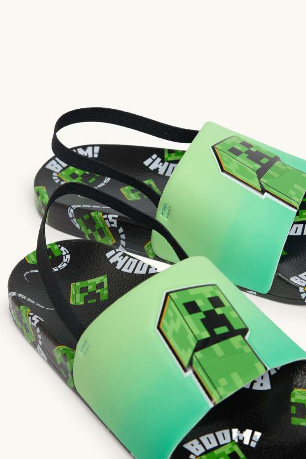 Kinderen: jongens - Minecraft - badslippers - zwart