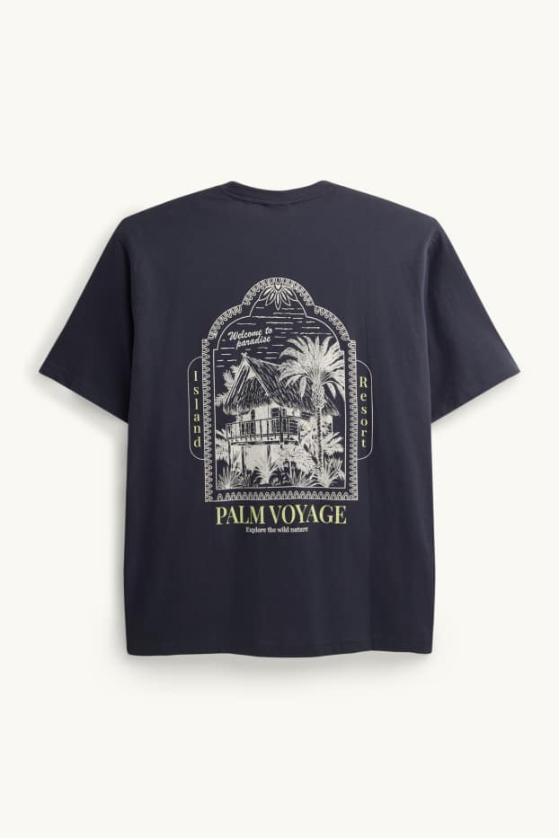 Herren - T-Shirt - Relaxed Fit - dunkelblau