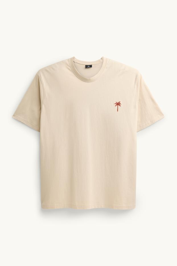 Herren - T-Shirt - Relaxed Fit - beige