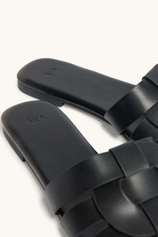 Femmes - Sandales - matière synthétique - noir