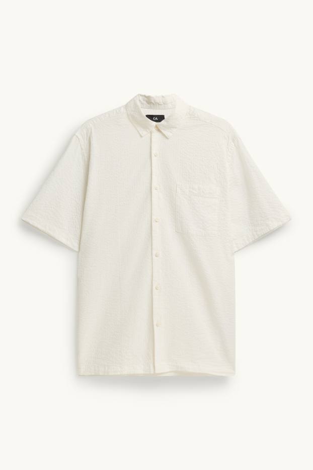 Bărbați - Cămașă - regular fit - guler Kent - alb