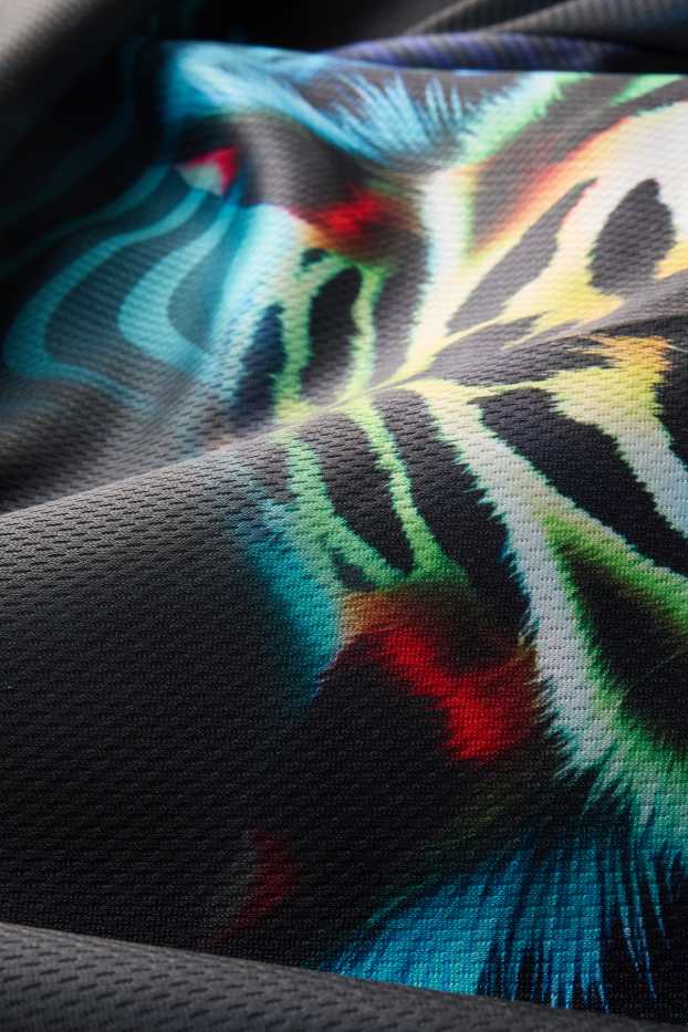 Kinder Jungen - Tiger - Kurzarmshirt - schwarz