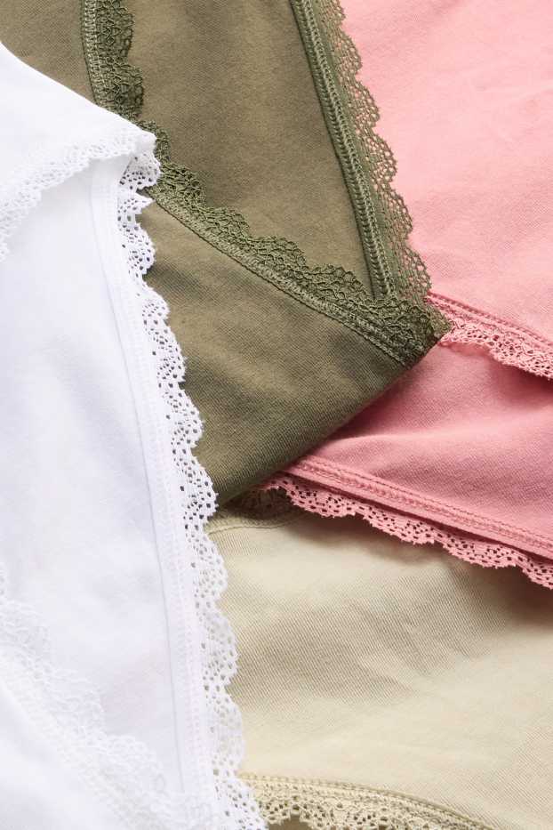 Women - Multipack of 4 - knickers - green / rose