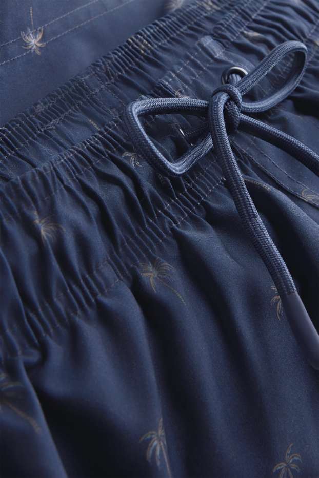 Herren - Badeshorts - gemustert - dunkelblau