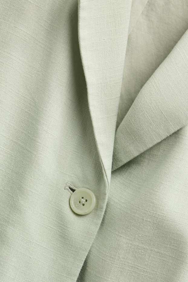 Mujer - Chaleco con parte de lino - entallado - verde claro