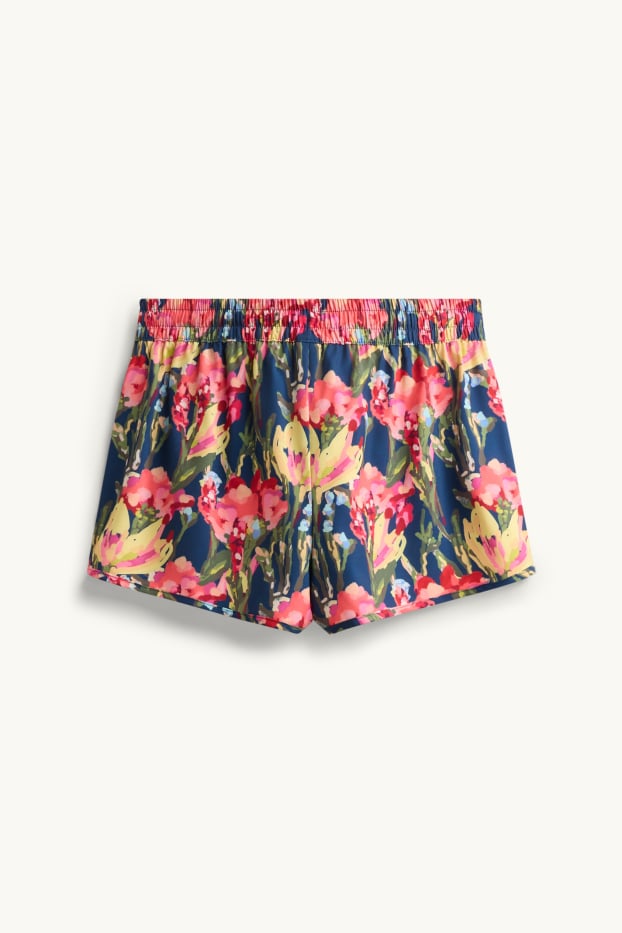 Dames - Bikinishort - LYCRA® - gebloemd - gekleurd