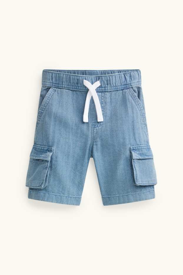Děti - chlapci - Džínové bermudy - modrá