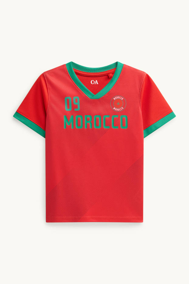 Kinder Jungen - Marokko - Kurzarmshirt - rot