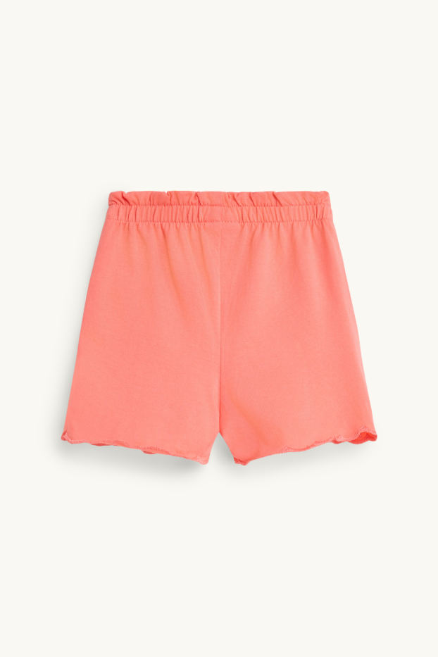 Baby Girls - Baby shorts - broderie anglaise - orange