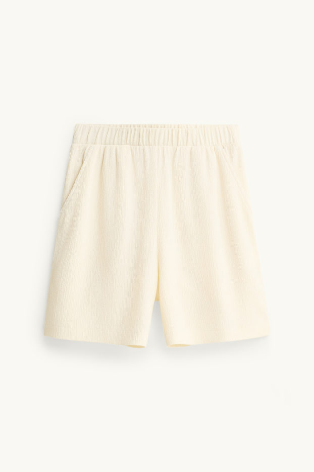 Damen - Sweatshorts - cremefarben