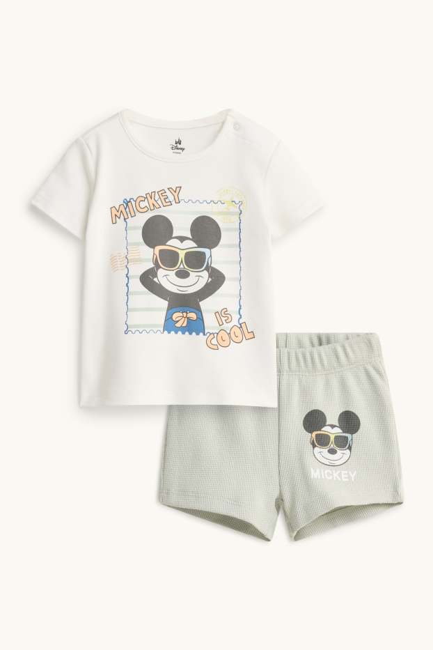 Bebés niños - Mickey Mouse - pijama para bebé - 2 prendas - verde