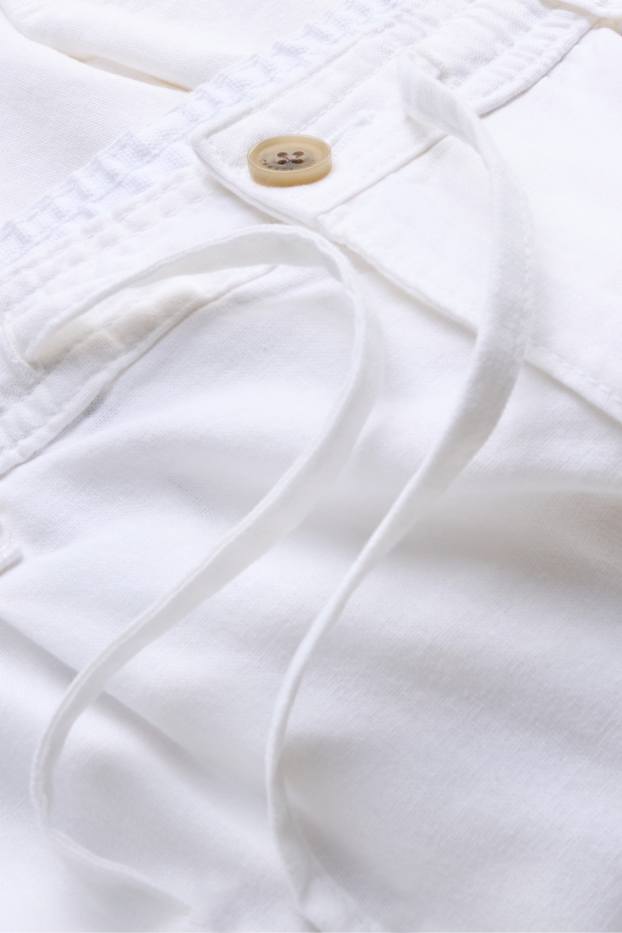 Heren - Short - linnenmix - wit