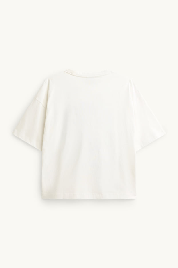 Femmes - T-shirt - relaxed fit - blanc
