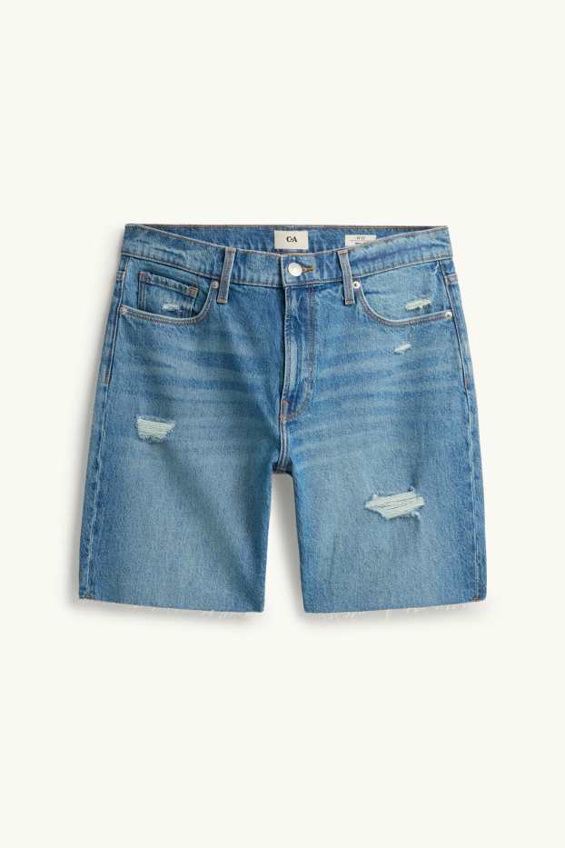 Herren - Jeans-Shorts - jeansblau