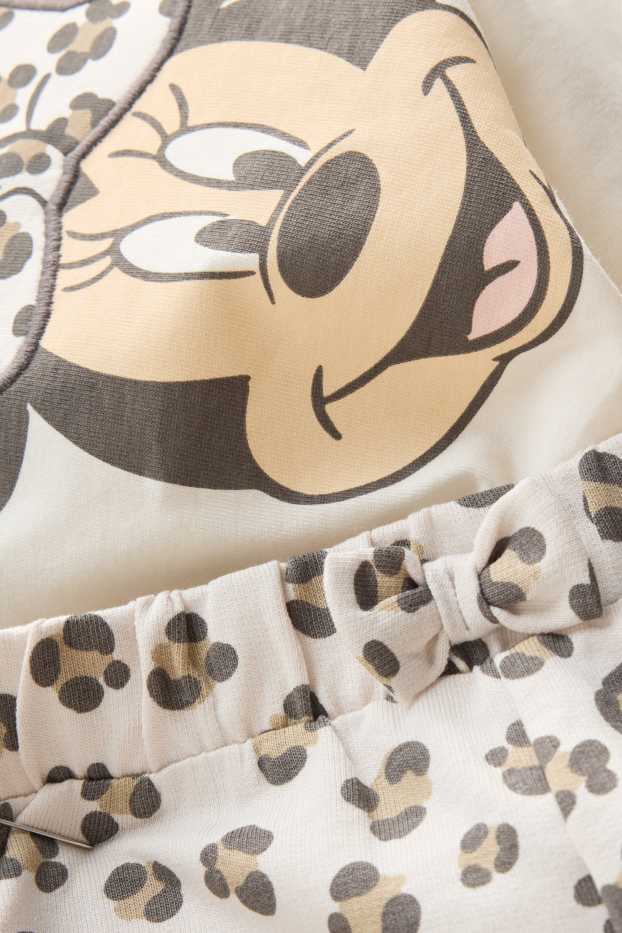 Baby Mädchen - Minnie Maus - Baby-Outfit - 2 teilig - cremefarben