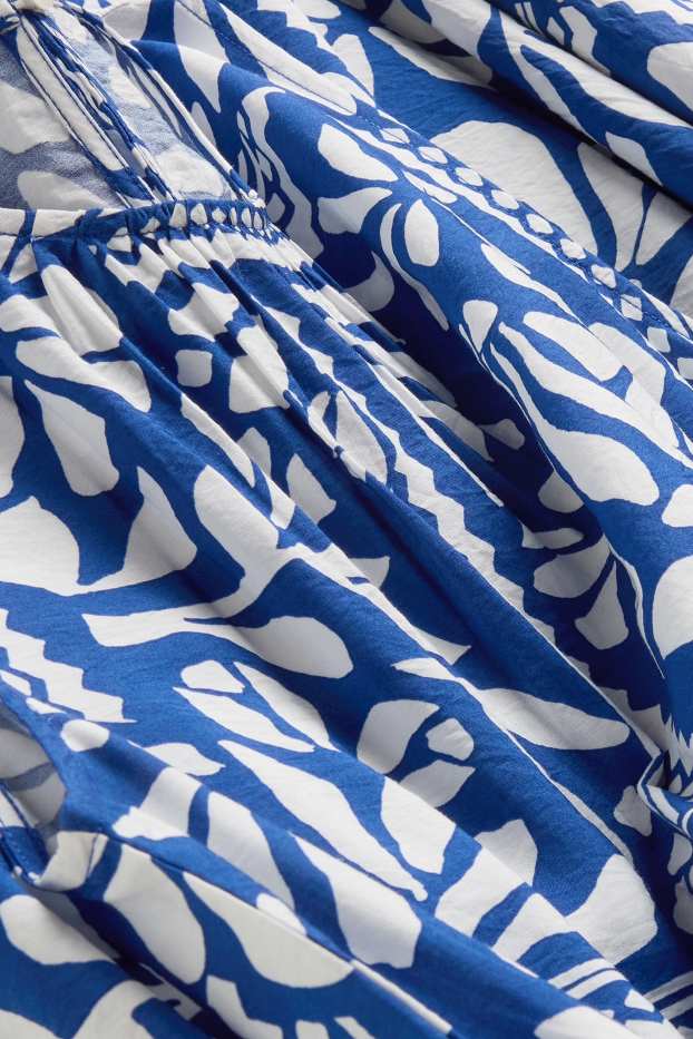 Donna - Vestito fit & flare - fantasia - blu / bianco