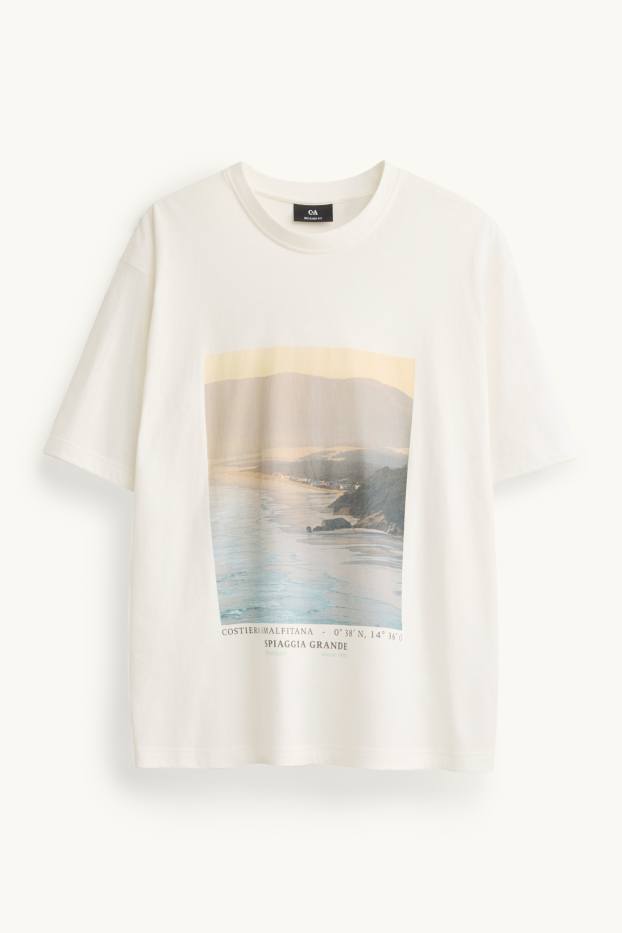 Hommes - T-shirt - relaxed fit - blanc