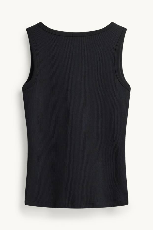 Damen - Top mit integriertem BH - schwarz