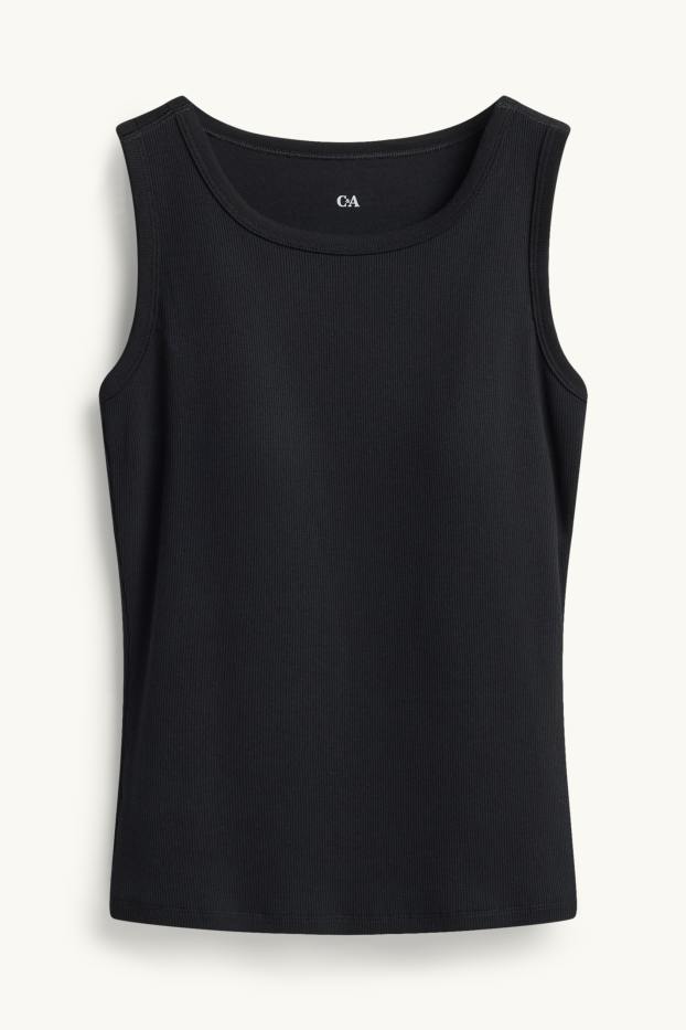 Damen - Top mit integriertem BH - schwarz