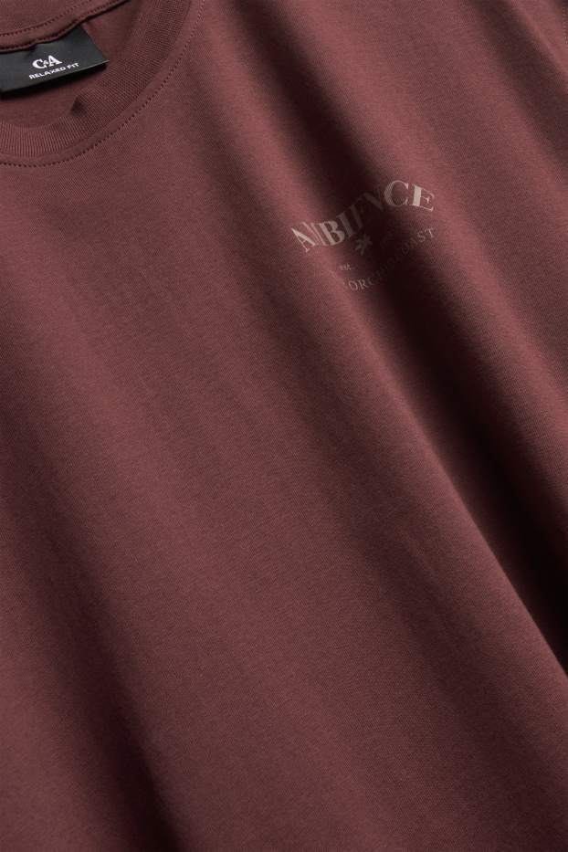 Unisex - T-Shirt - Relaxed Fit - dunkelbraun