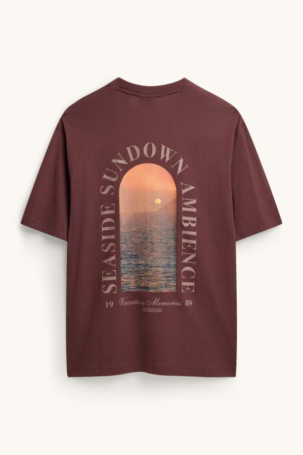 Unisex - T-Shirt - Relaxed Fit - dunkelbraun