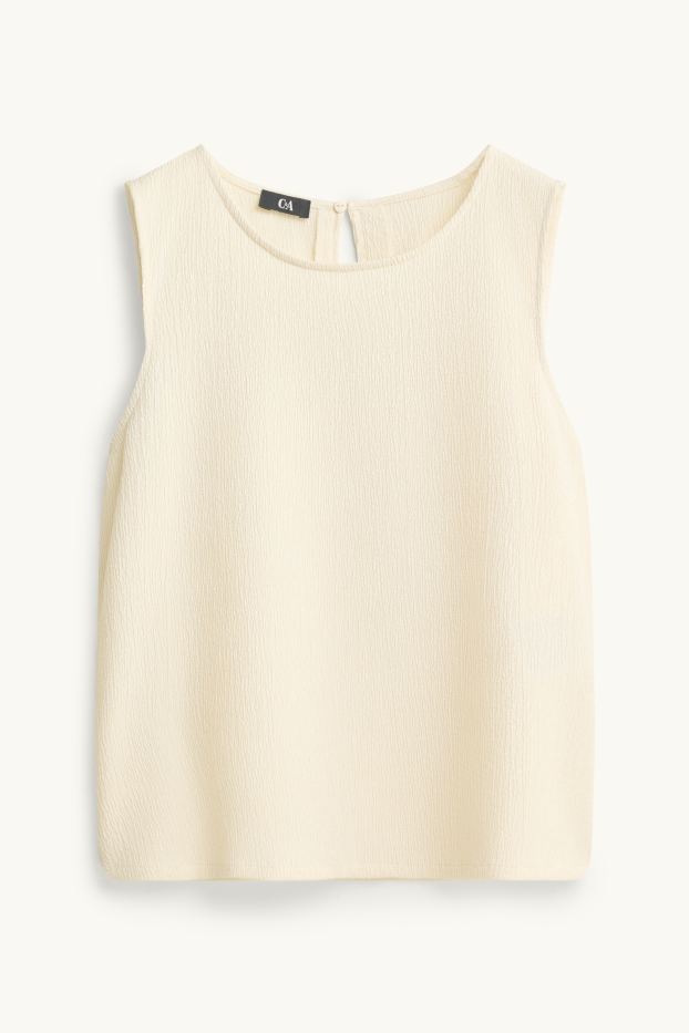 Dona - Samarreta sense mànigues - crema