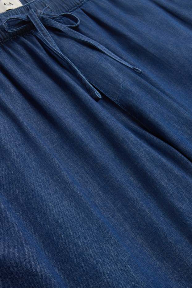 Donna - Jeans a gamba larga - vita alta - jeans blu scuro