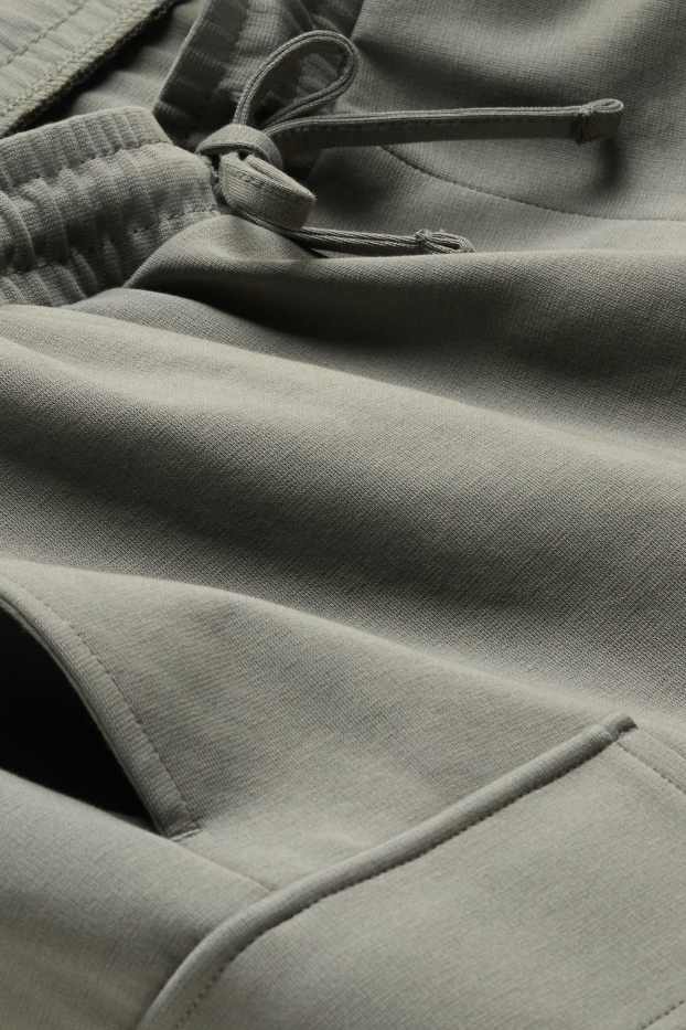 Bărbați - Pantaloni scurți de trening, model cargo - gri