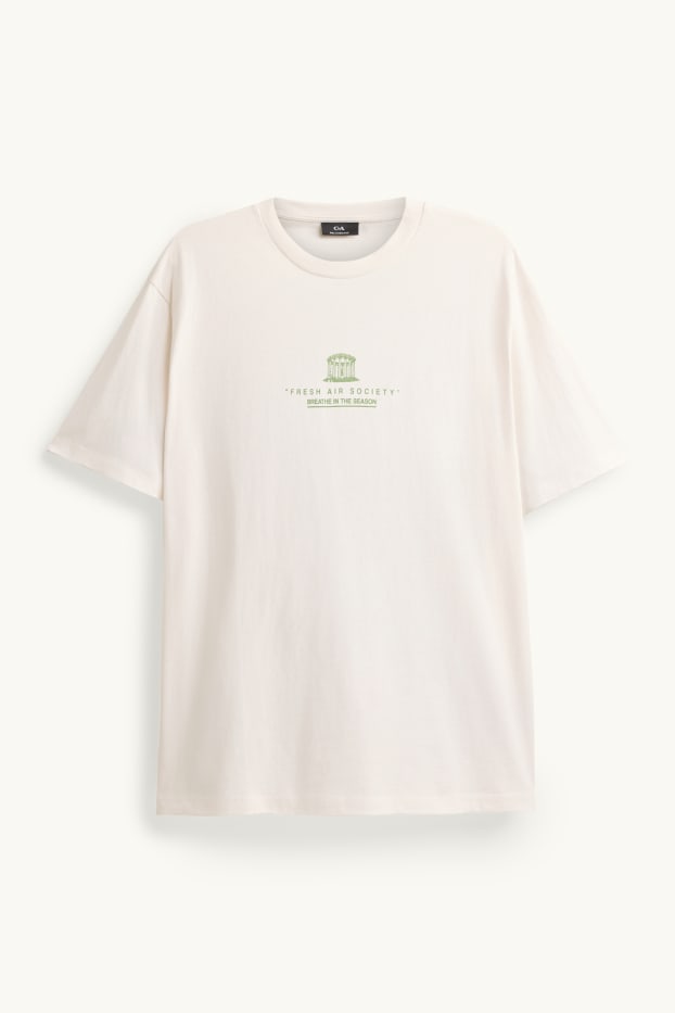 Herren - T-Shirt - Relaxed-Fit - weiß