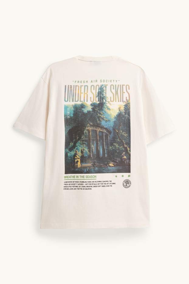 Herren - T-Shirt - Relaxed-Fit - weiß