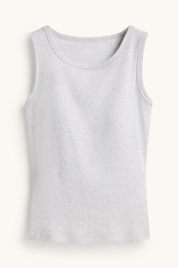 Damen - Top mit integriertem BH - grau