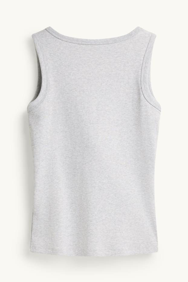 Damen - Top mit integriertem BH - grau