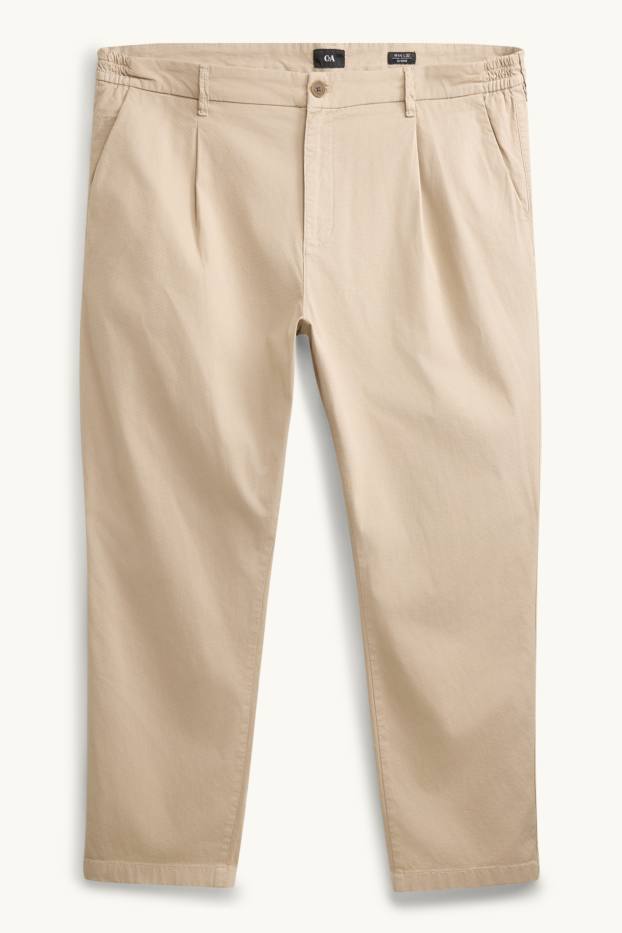 Herren - Chino - Tapered Fit - strukturiert - hellbeige