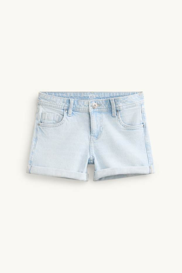 Kinder Mädchen - Jeans-Shorts - helljeansblau