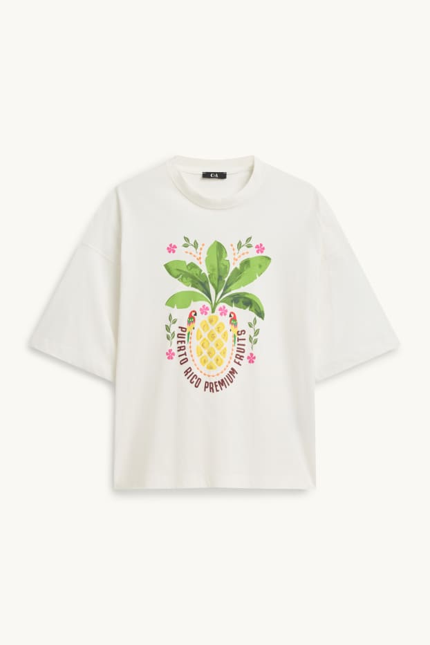 Dona - Samarreta de mànigues curtes - relaxed fit - blanc