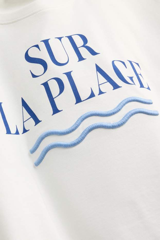 Femmes - T-shirt - Oversize - blanc