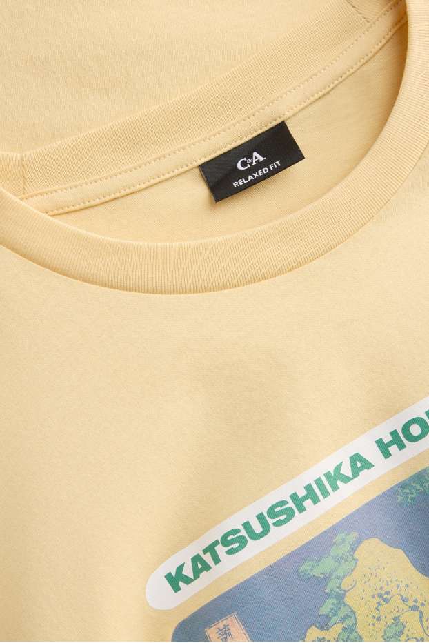 Herren - T-Shirt - Relaxed Fit - gelb