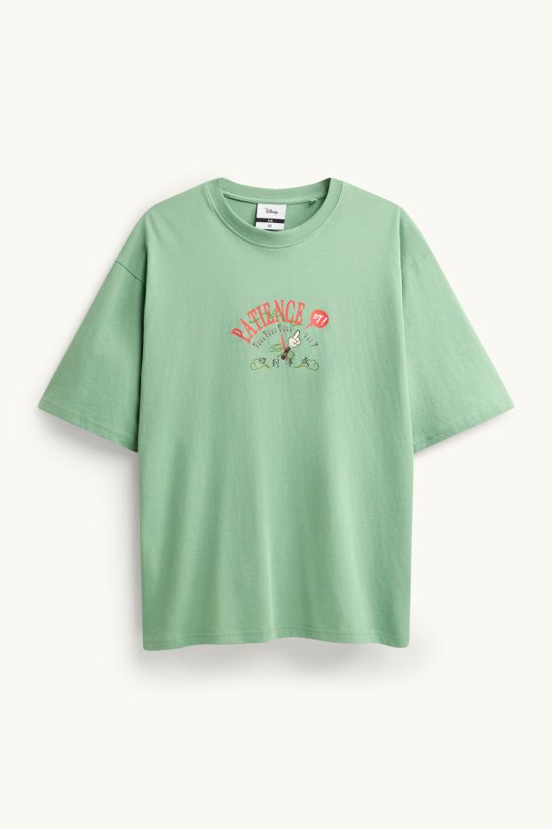 Uomo - T-shirt - oversize - Topolino - verde chiaro