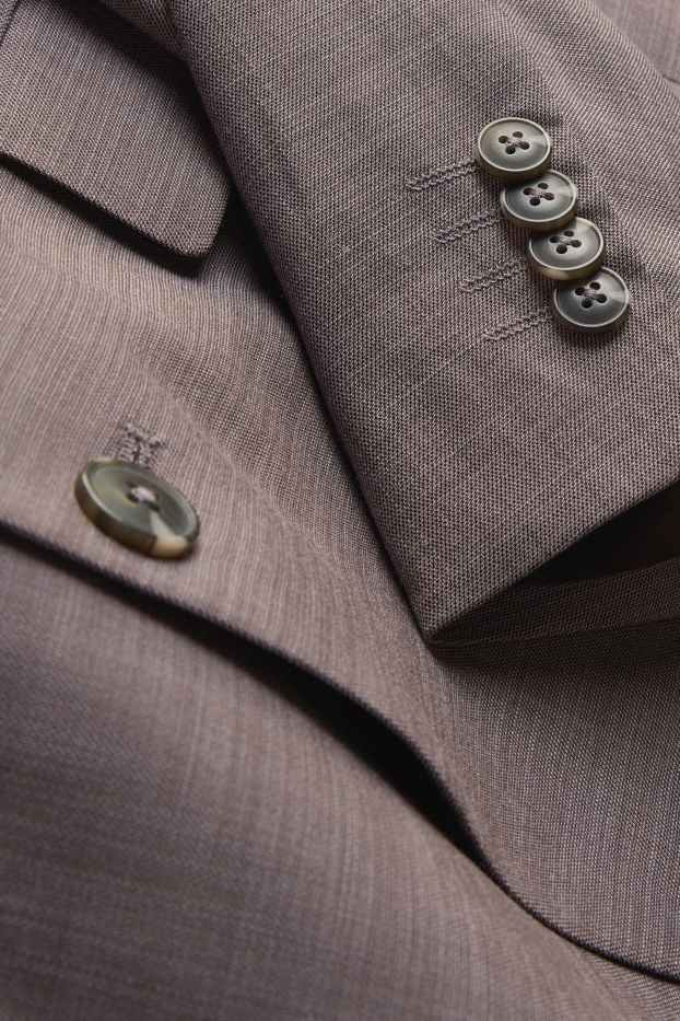 Uomo - Giacca coordinabile - regular fit - tessuto elasticizzato - marrone