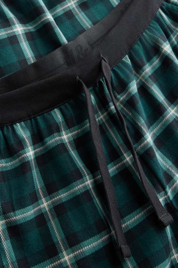 Hommes - Bas de pyjama - à carreaux - vert foncé