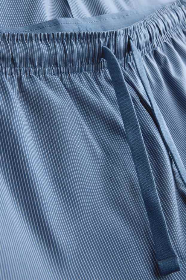 Bărbați - Pantaloni de pijama - cu dungi - albastru