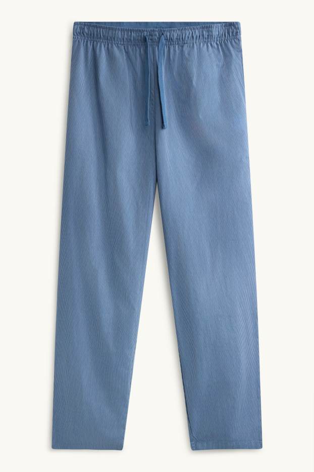 Bărbați - Pantaloni de pijama - cu dungi - albastru