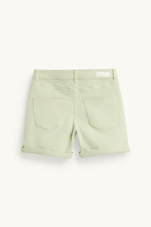 Dona - Texans curts - mid waist - verd clar