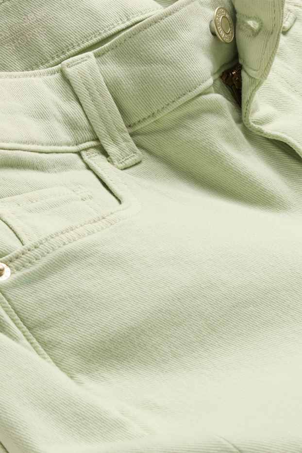 Dona - Texans curts - mid waist - verd clar