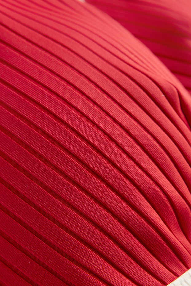 Women - Bikini top - padded - LYCRA® XTRA LIFE™ - textured - red