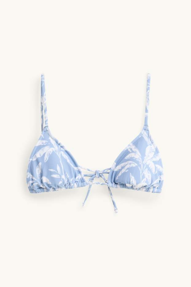 Femmes - Mini Me - haut de bikini pour dames avec armatures - ampliforme - à motif - blanc / bleu clair
