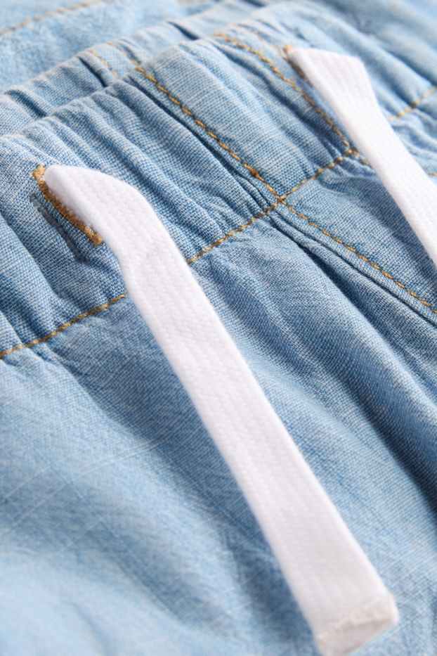 Kinder Buben - Shorts - Jeans-Look - hellblau