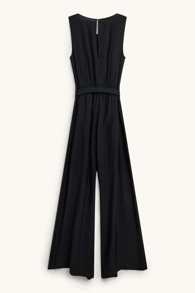 Femei - Salopetă cu curea - negru